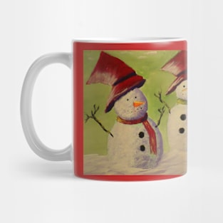 Snowman and woman Mug